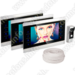 Комплект видеодомофона с тремя мониторами HDcom S-104