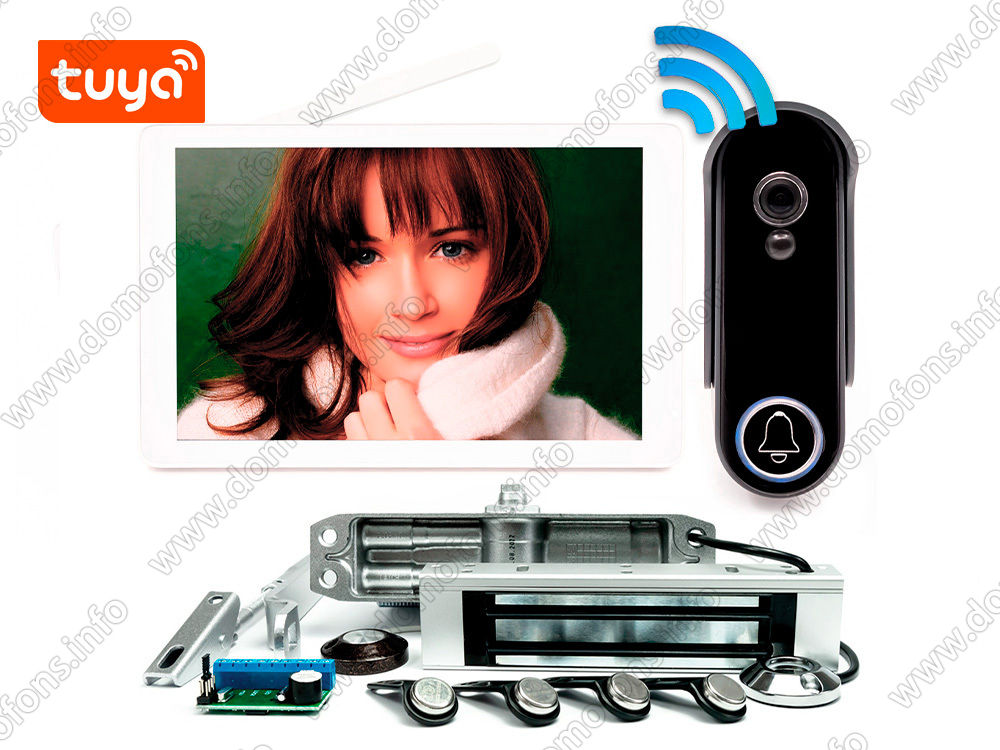 Комплект беспроводной Wi Fi домофон «SkyNet 1100-Tuya (1+0+400G ...